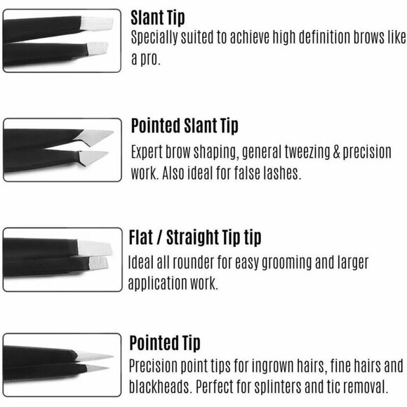 6pcs Set Eyebrow Tweezers Precision Kit, Stainless Steel Ingrown Hair Removal - Picture 9 of 10